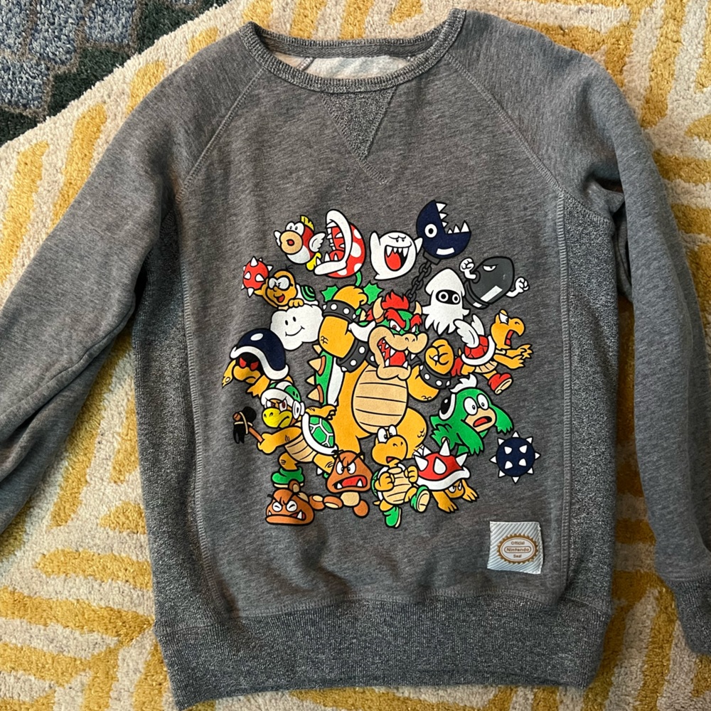 Official Nintendo Mario brothers sweatshirt from NYC store. Size small. Like new